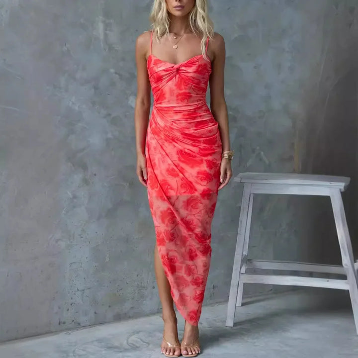 Elin® Fiore Klänning – Asymmetrisk & Rosdrömsk Elegans