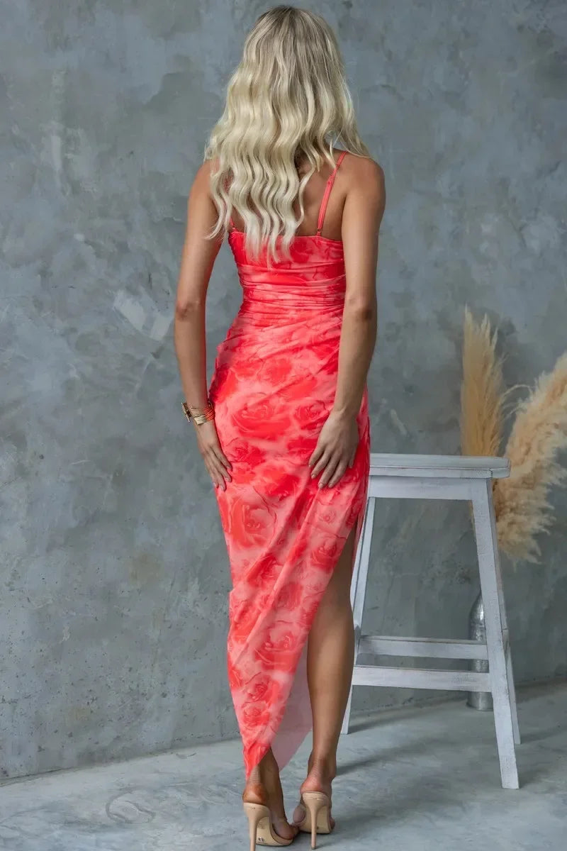 Elin® Fiore Klänning – Asymmetrisk & Rosdrömsk Elegans
