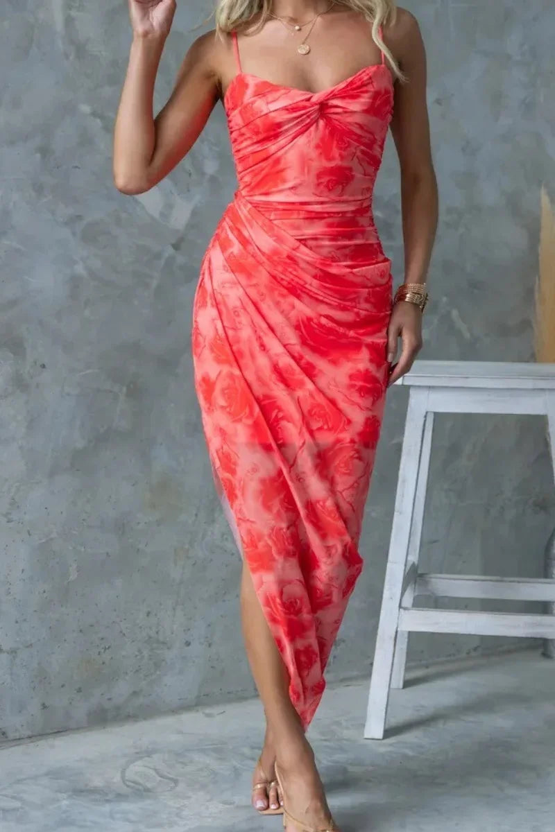 Elin® Fiore Klänning – Asymmetrisk & Rosdrömsk Elegans