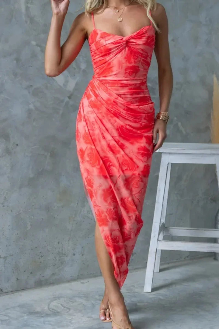 Elin® Fiore Klänning – Asymmetrisk & Rosdrömsk Elegans