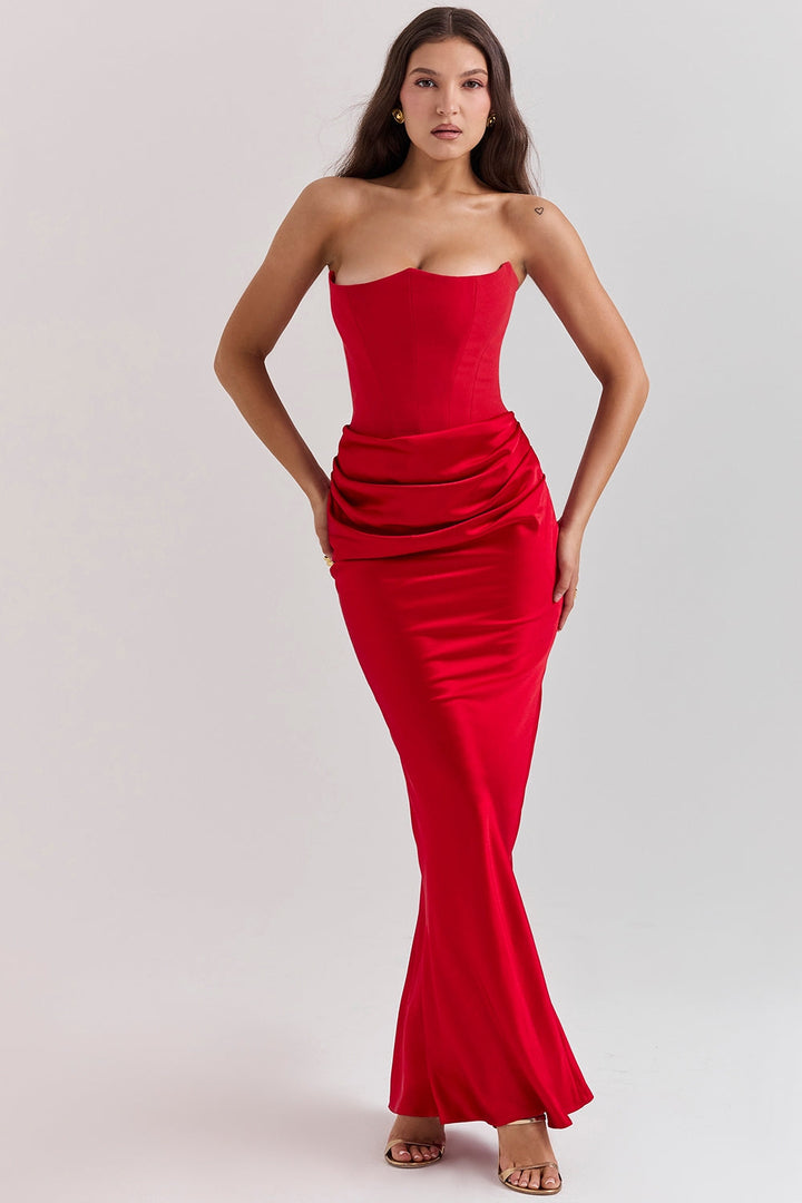 Elin® Maxi Klänning – Satin