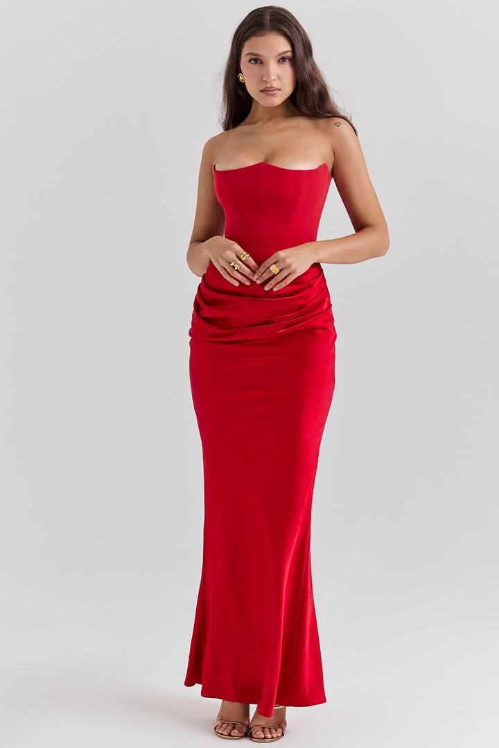 Elin® Maxi Klänning – Satin
