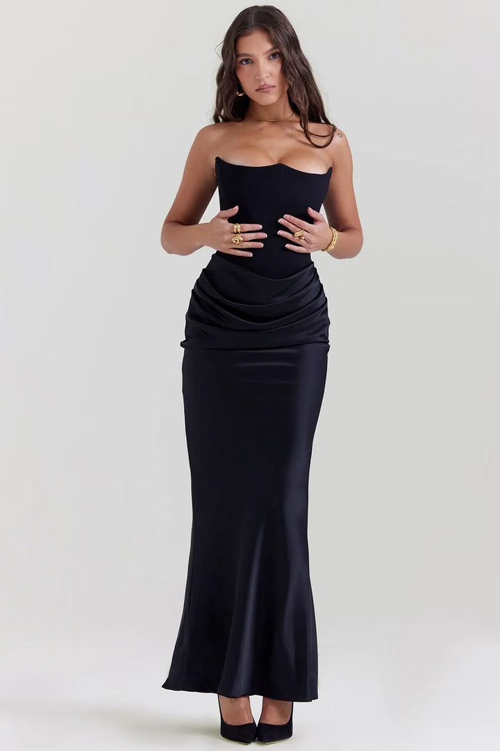 Elin® Maxi Klänning – Satin