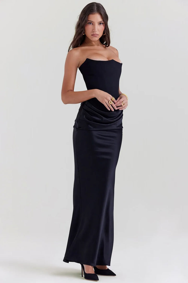 Elin® Maxi Klänning – Satin